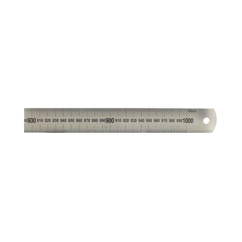 Lineal mit doppelseitige Skala 100 cm Werkstattlineal Stahllineal cm / Inch